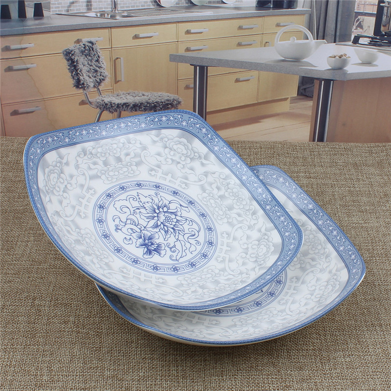 Both the people 's livelihood industry prosperous garden 8 "the soup plate corners plate side dish soup plate full flower - glazed in dinner