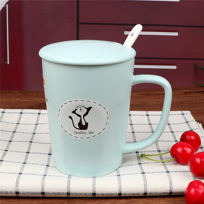 Ya cheng DE new dazzle see colour elegant, cups of coffee with a spoon, keller cup cow cup stirring cup color ceramic keller