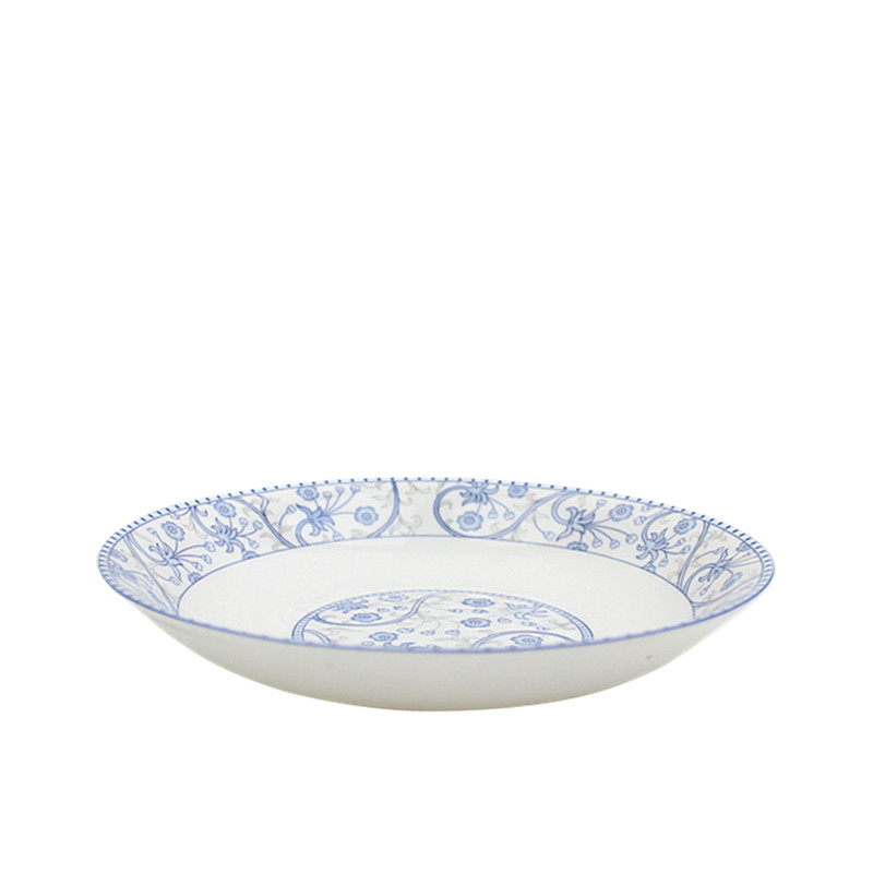 The livelihood of The people to both lotus bloom arc plate of 7 inch disc 8 inch plate elegant light blue glair pottery and porcelain tableware food dish