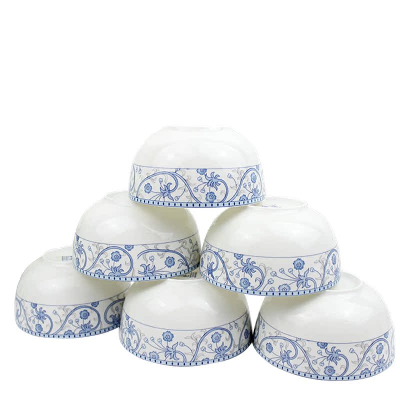 Both of the people 's livelihood five inch lotus bloom rainbow such as bowl bowl 6 inch bowl 7 inches 8 inch bowl of soup bowl elegant light blue bowls bowl