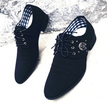New summer breathable cloth tip shoes English business leisure mens shoes Korean trend teen shoes