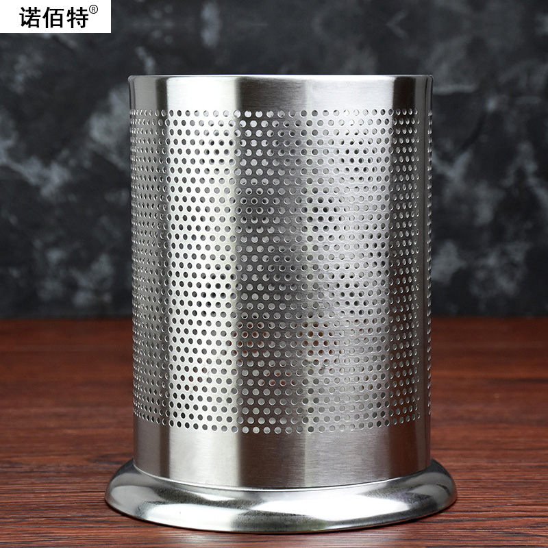 Thickened stainless steel chopsticks tube milk tea shop bar straw tube barrel kitchen storage box drain chopsticks cage knife and fork seat