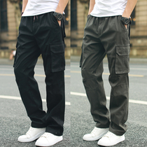 autumn winter men's casual trousers loose straight cargo pants men's autumn plus size sports pants outdoor wear
