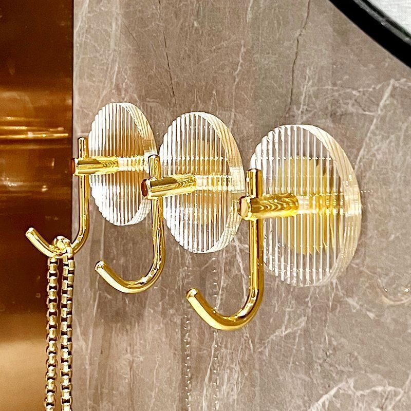 Acrylic Adhesive Hooks, No-Drill Strong Adhesive Hooks for Entryway, Key Holder, Bathroom, Towel and Clothes Hanger