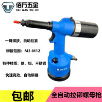 Pneumatic rivet nut gun Automatic rivet cap rivet gun M3-M12 Ram screw rivet pull mother pull rod gun