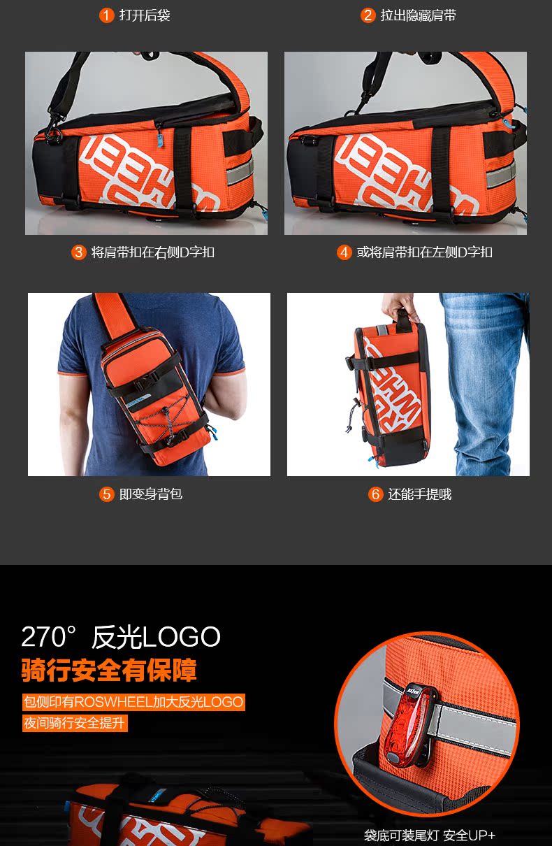 Sacoche pour vélo mixte ROSWHEEL - Ref 2215018 Image 21