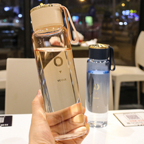 Water Cup mens glass women simple ins portable cup hipster forest creative personality trend Tea Cup heat-resistant