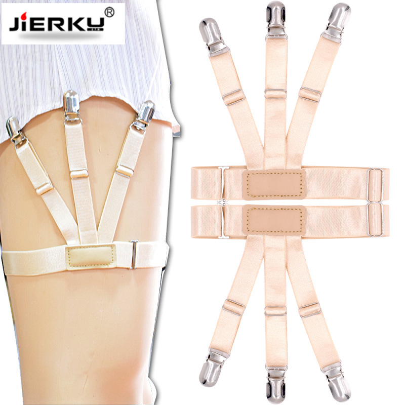 Áo sơ mi nam và nữ phổ thông áo chống trượt clip garter clip áo trắng cổ áo chống nhăn chân vòng màu garter vành đai đai đeo chân