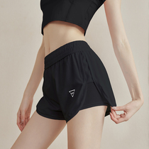 women's casual shorts sports loose fashionable summer slim running outerwear yoga high waist anti-go-light fitness pants