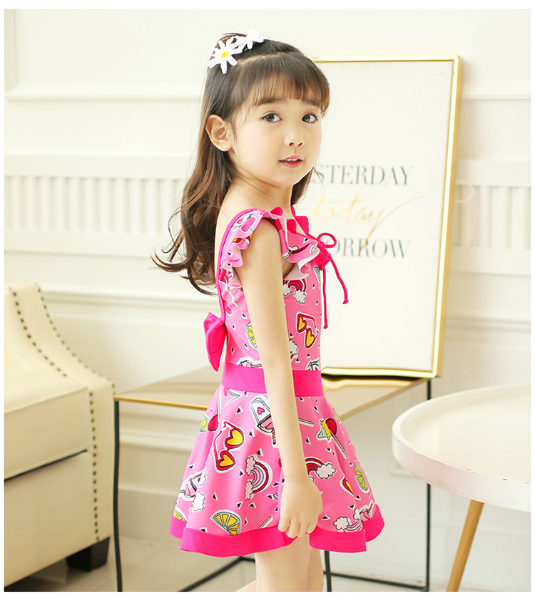 Bạn bơi trẻ em áo tắm bé gái cô gái dính liền váy công chúa bé gái trẻ em lớn trẻ em đồ bơi - Bộ đồ bơi của Kid đồ bơi con gái