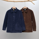 Демисезонная ретро куртка, вельветовый японский удерживающий тепло бархатный пуховик, свободный крой