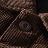 Демисезонная ретро куртка, вельветовый японский удерживающий тепло бархатный пуховик, свободный крой