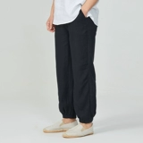 Летние тонкие мужские спортивные штаны, оверсайз, из хлопка и льна, китайский стиль