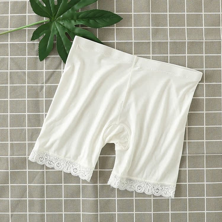 Quần an toàn chống ánh sáng mùa hè nữ mới mặc ren cỡ lớn ba điểm bảo hiểm quần short không có dấu vết mỏng xà cạp quần jean ngắn nữ