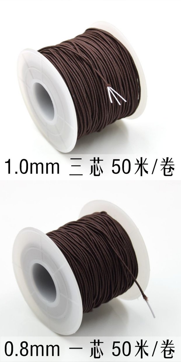 Nhập khẩu lõi đàn hồi dây đeo vòng tay đàn hồi dây đàn hồi dây chuyền tự làm chuỗi hạt tay - Vòng đeo tay Clasp vòng cổ vàng tây nữ