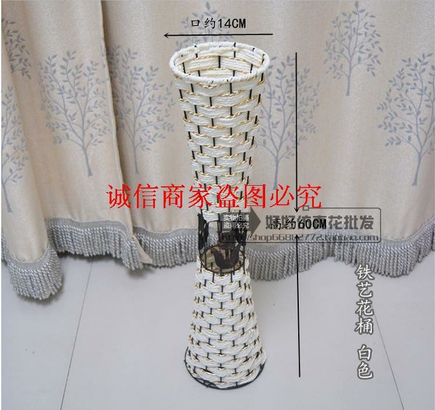 Châu Âu hiện đại phòng khách hoa khô sàn gỗ bình hoa lớn bình hoa sắp xếp sàn bình - Vase / Bồn hoa & Kệ chậu vuông trồng cây