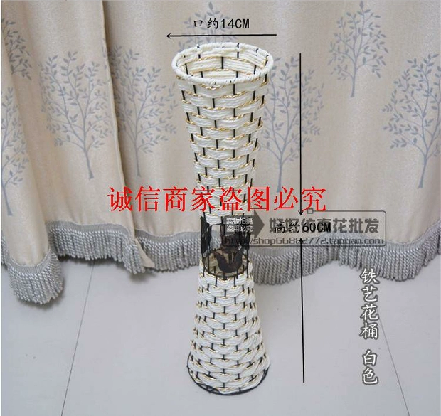 Châu Âu hiện đại phòng khách hoa khô sàn gỗ bình hoa lớn bình hoa sắp xếp sàn bình - Vase / Bồn hoa & Kệ bình hoa tay phật