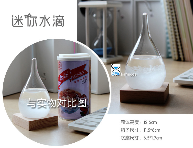 Món Quà sáng tạo Khuyến Mãi Giọt Nước Dự Báo Thời Tiết Glass Storm Chai Trang Trí Nội Thất Ngày Món Quà của Cha Lettering