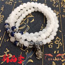 Xinjiang Ulhe Jinyu White Jade three-circle jade bracelet men and women retro fresh fortune