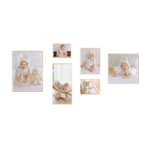 Photo wall combination photo frame hanging wall decoration creative high-end living room irregular background wall childrens photo printing