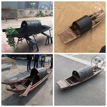  Wooden boat Wupeng boat Model boat Single pontoon boat European boat Fishing boat Museum decoration props Boat Sailing boat