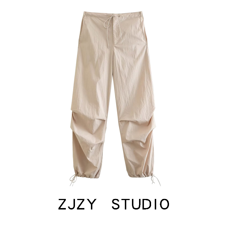 Zr European and American Style Za Women's Clothing Casual Fashion Versatile High-Waisted Jogger Pants Paratrooper Pants 7385529 711 Zr European and American Style Za Women's Clothing Casual Fashion Versatile High-Waisted Jogger Pants Paratrooper Pants 7385529 711