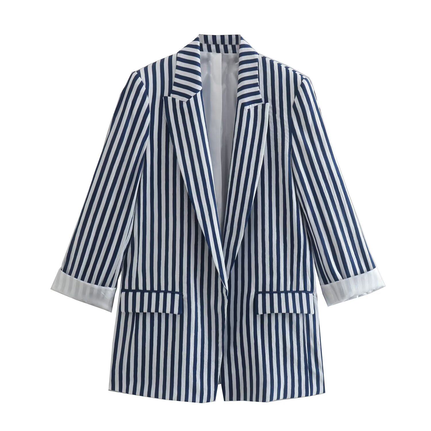 ZR европейско-американский манер ZA женщины французский мода случайный карман отделка западные зерна куртки 7560825 172 