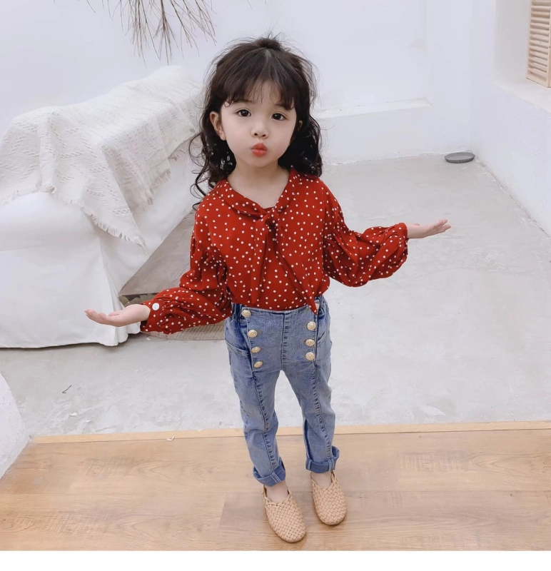 Trẻ em mặc quần jean cạp cao 2019 mới xuân nguyên jeans jeans Quần jeans bút chì hoang dã căng quần bình thường - Quần jean quần jean bé gái xuân hè