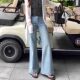 Maternity pants for summer thin outfit jeans for women in summer 2025 new small pregnancy leggings