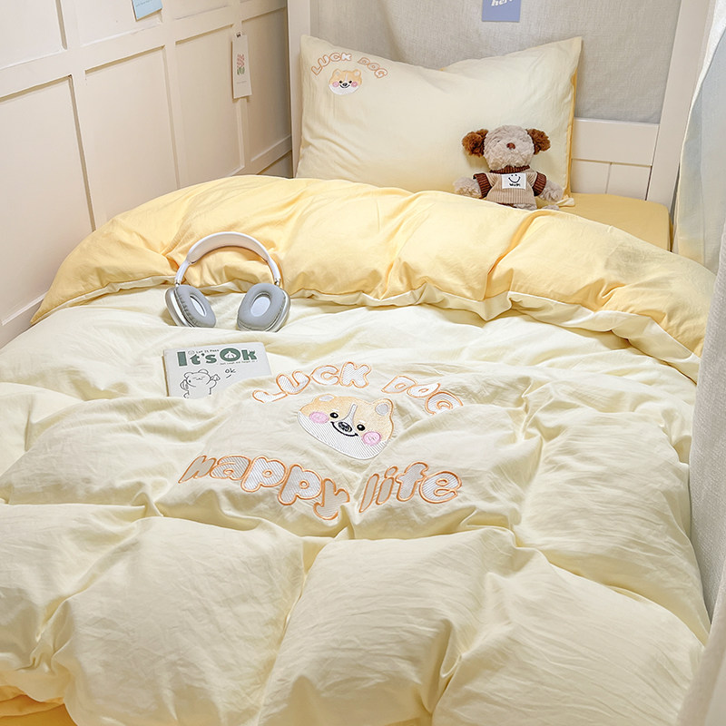 Silk Cotton Quilt Core with Pillow, Student Dormitory Bedding, Quilt, Winter Quilt, Complete Set of Seven or Six Pieces