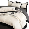 2025 New Four-Piece Bed Sheet Set, Simple and High-End Feel, Duvet Cover, Non-Pure Cotton, 100% Cotton Fitted Sheet Style Bedding 4
