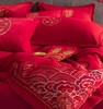 Wedding Milk Velvet Four-Piece Set, Winter Newlywed Celebration Quilt, Red Dowry, Coral Velvet Bed Sheet, Duvet Cover, Bedding