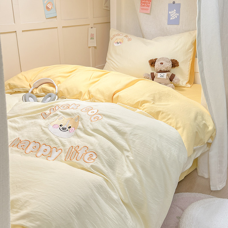 Silk Cotton Quilt Core with Pillow, Student Dormitory Bedding, Quilt, Winter Quilt, Complete Set of Seven or Six Pieces