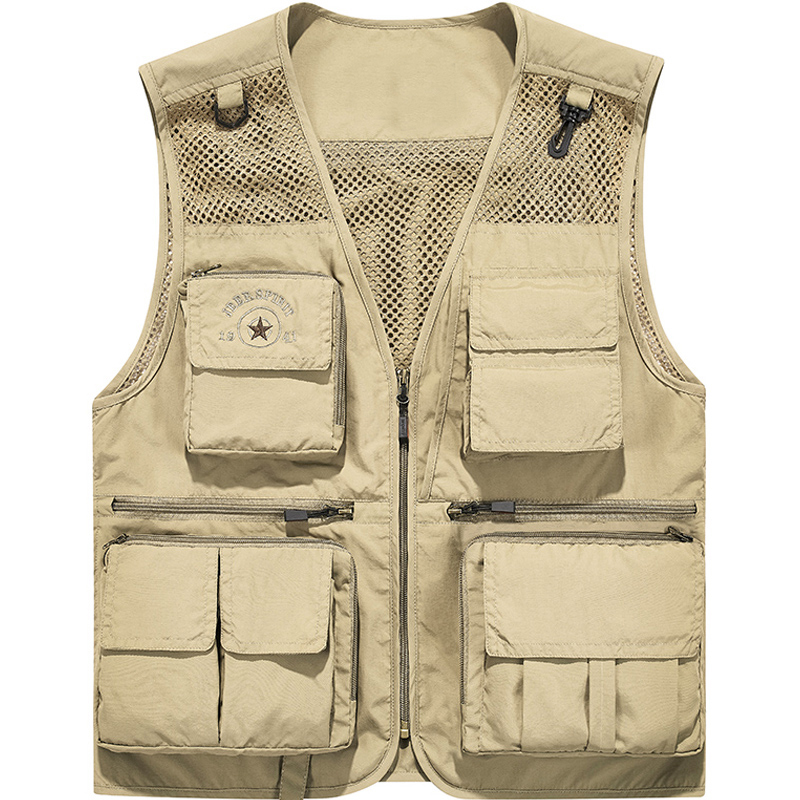 Men's Summer Outdoor Multi-Pocket Vest, Men's Vest, Workwear, Reporter, Photography, Fishing, Large Size, Thin Vest Men's Summer Outdoor Multi-Pocket Vest, Men's Vest, Workwear, Reporter, Photography, Fishing, Large Size, Thin Vest