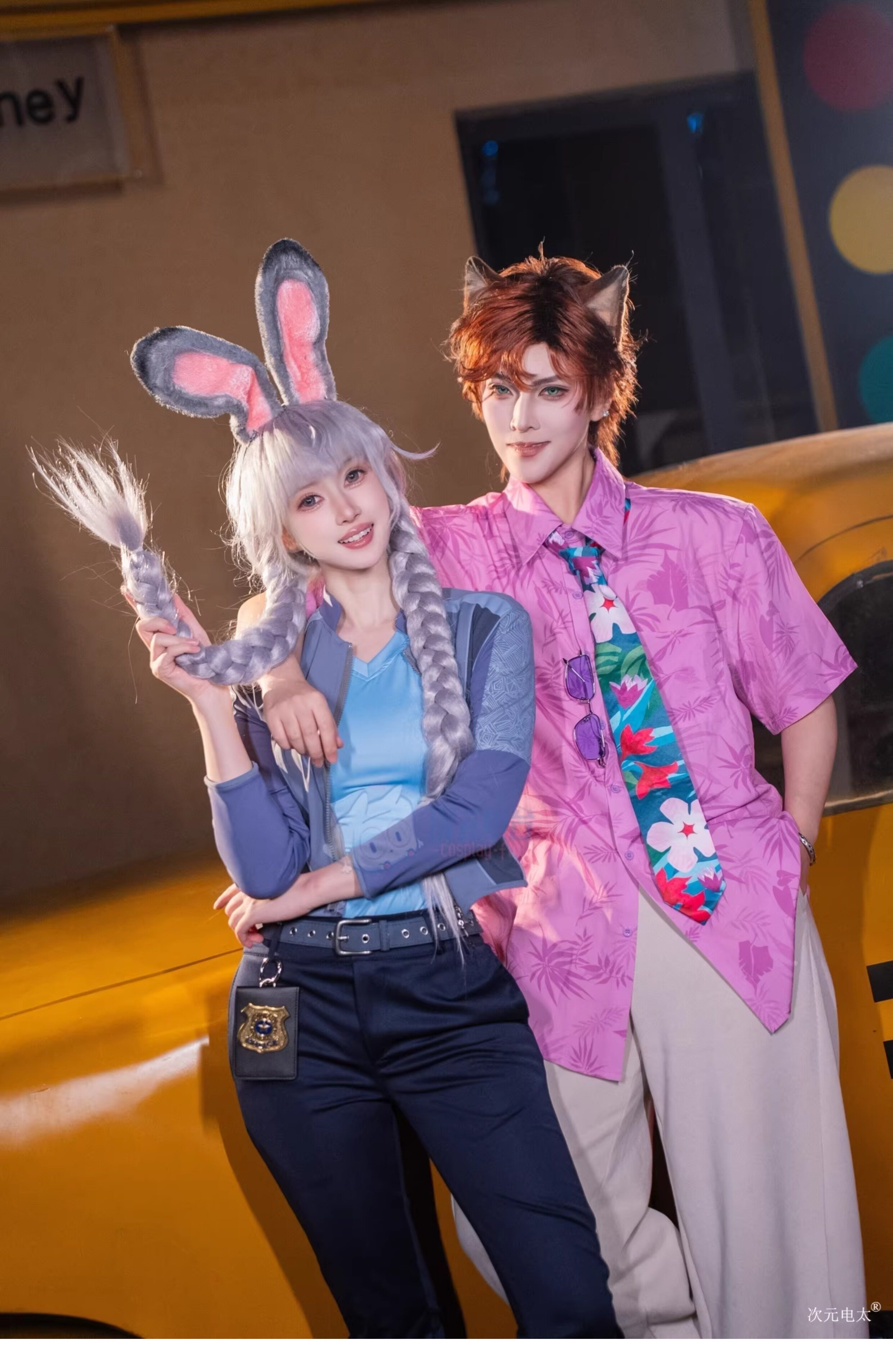 Zootopia Nick Wilde Pink Cosplay Costume