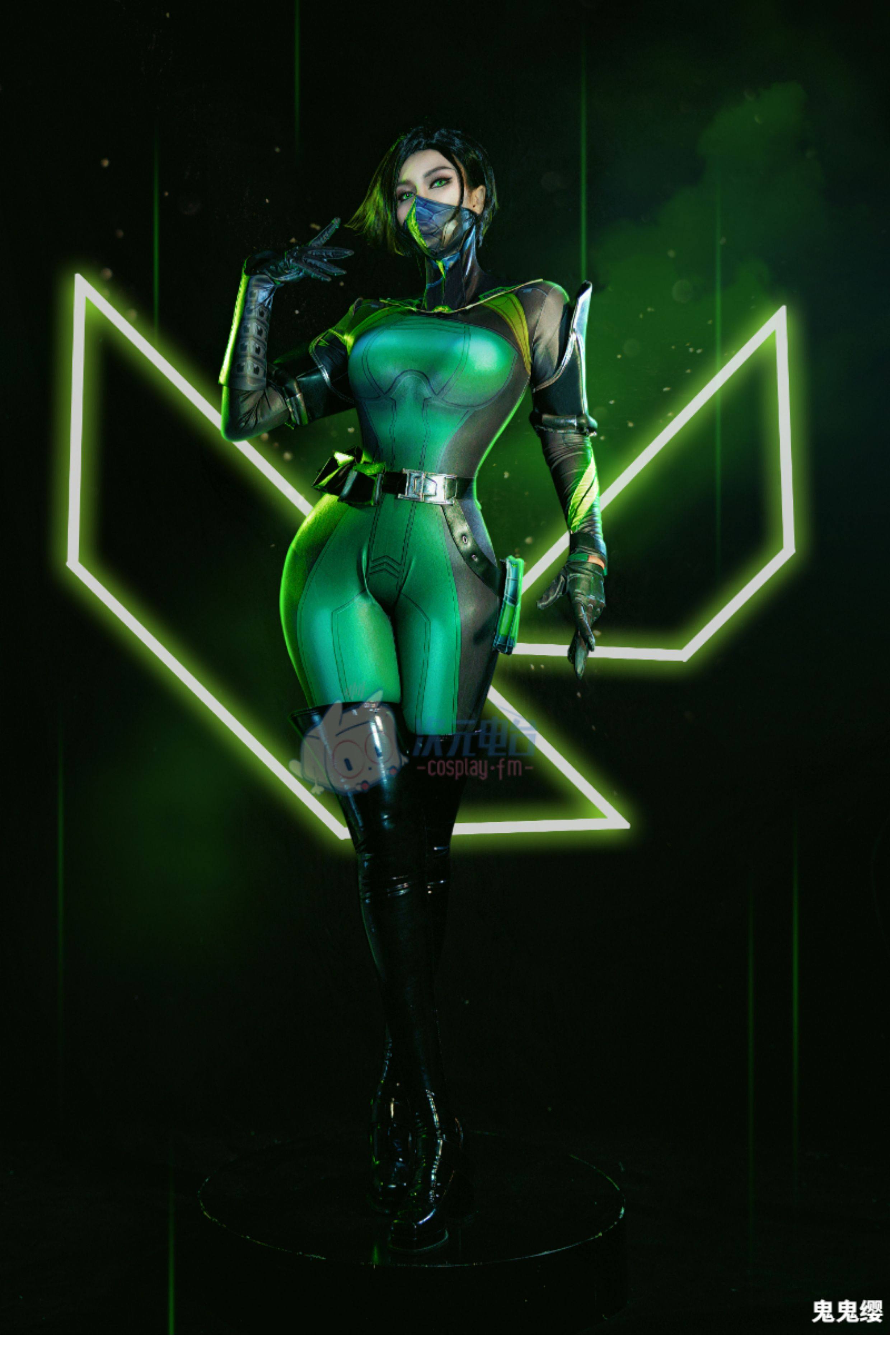 VALORANT Viper Green Battle Suit Cosplay Costume