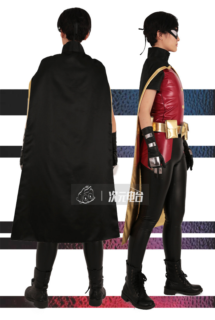 Detective Comics Robin Red Battle Suit Cosplay Costume