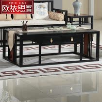 New Chinese tea table Simple Zen negotiation table Leisure club Solid wood tea table Villa tea house furniture customization