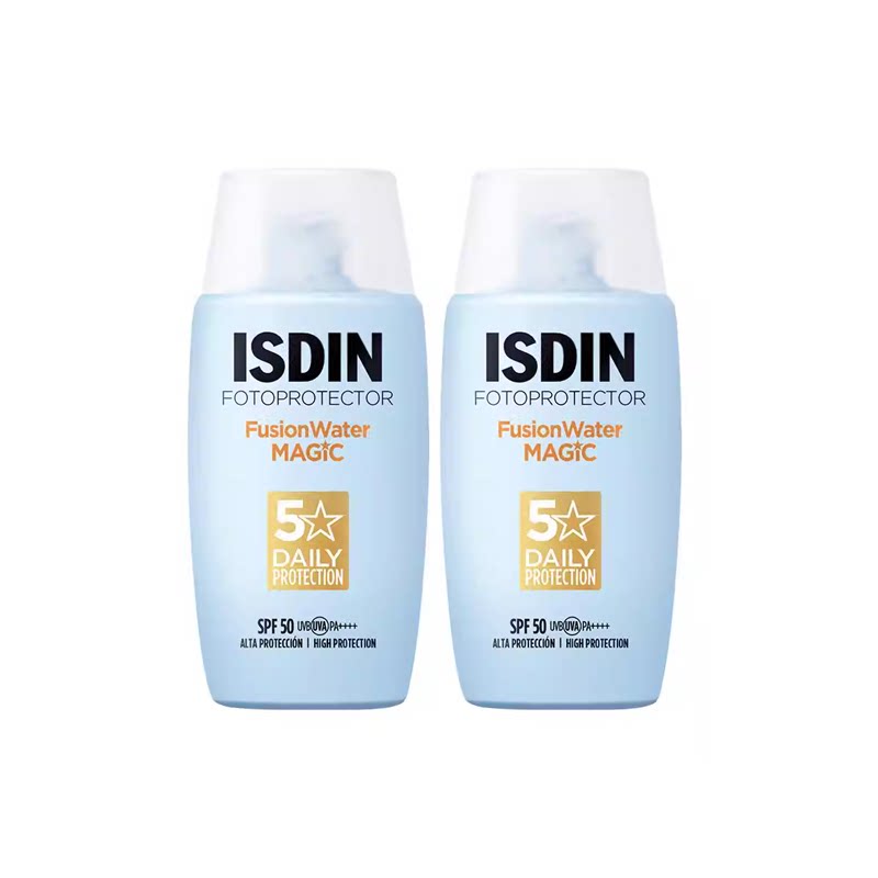 ISDIN怡思丁小蓝瓶防晒霜防紫外线面部冬日清爽隔离防晒水50ml*2