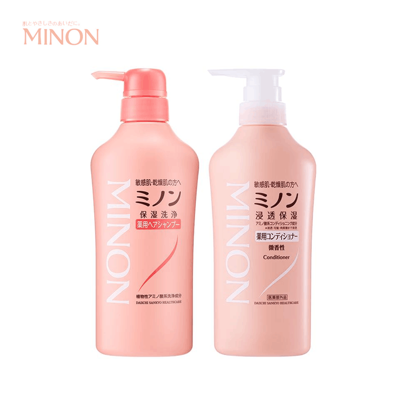 【38抢先购】MINON蜜浓氨基酸洗发水护发素套装450ml*2瓶