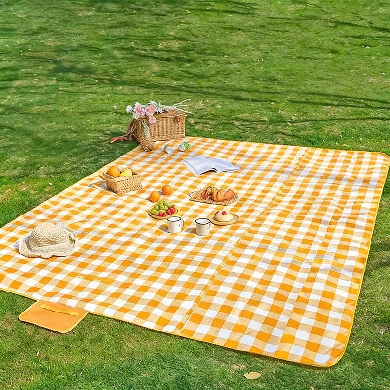 野餐垫防水防沙户外露营便携草坪坐垫大尺寸格子垫
