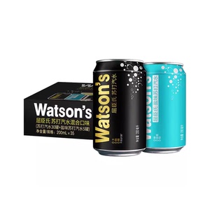 屈臣氏苏打水无糖汽水饮料200ml*35罐