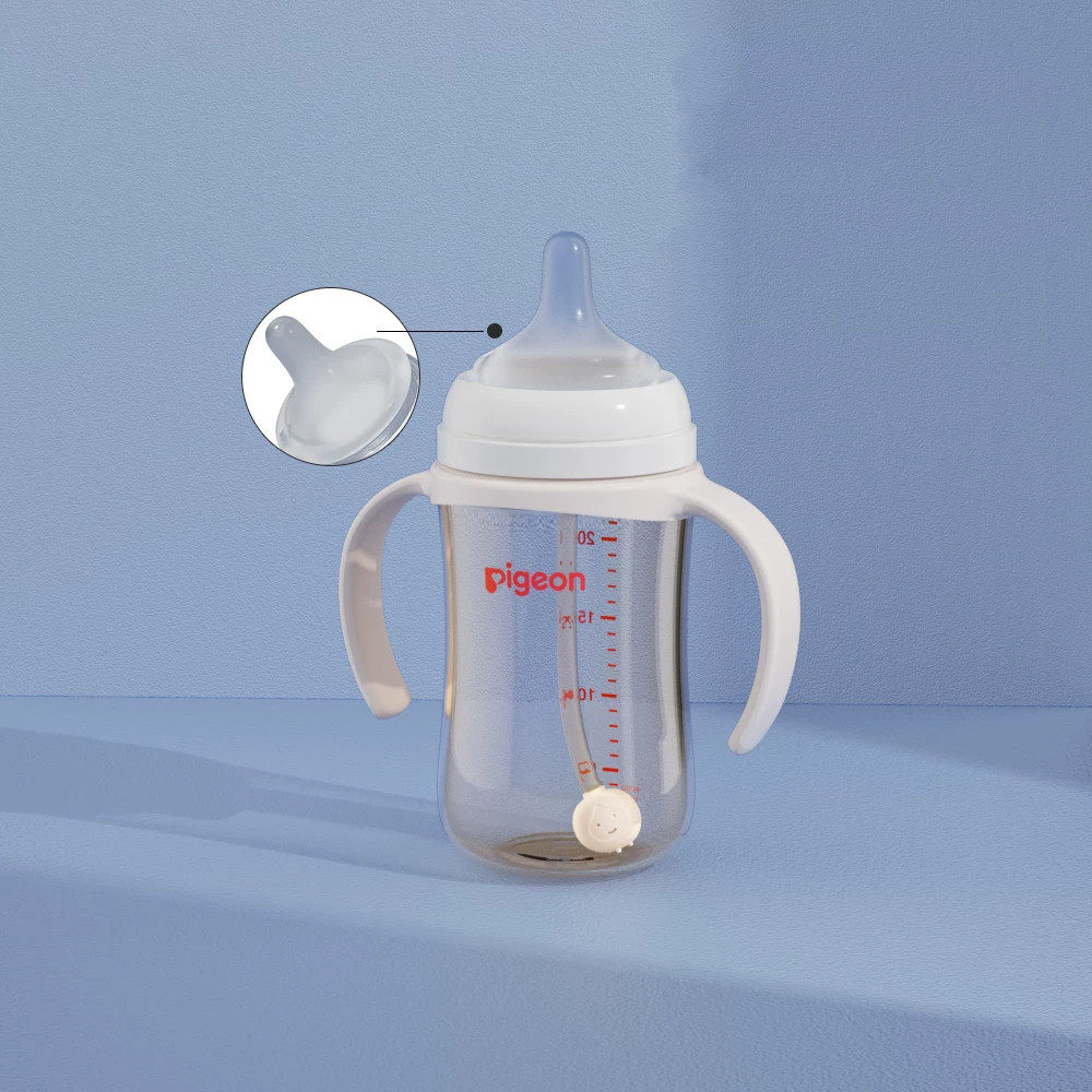 贝亲重力球吸管学饮杯婴儿6个月以上宝宝喝水奶瓶防呛官方旗舰店