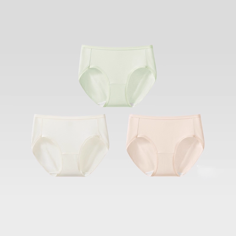 蕉下女士抗菌棉质内裤CT387透气底裤3条装5A抗菌平角内裤四季短裤
