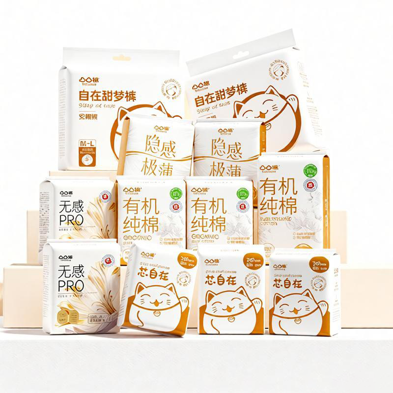 【任选9件!加赠2包】凸凸棉日夜用卫生巾姨妈透气安睡裤旗舰正品