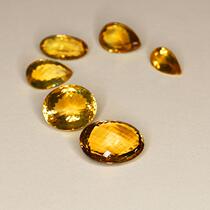 Natural Brazilian 16 one carat citrine bare stone Oval Water drop custom 18K silver ring pendant HSJ01W