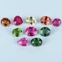 Brazil 200 ct boutique tourmaline bare stone custom inlaid 18K candy color vintage niche ring pendant BX05