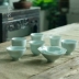 Feng Ming Jingdezhen Handmade Green Tea Cup Gốm Kung Fu Tea Set Celadon Plum Cup Tea Cup Giá đặc biệt - Trà sứ