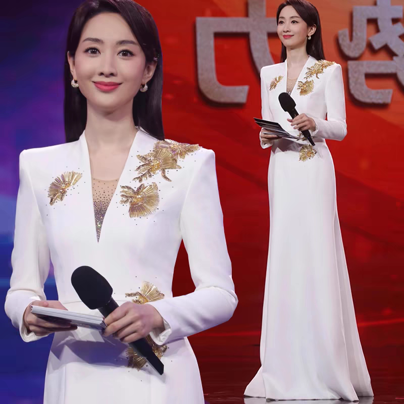 High-End Business Workplace Host Company Annual Banquet Cocktail Party Evening Dress Slimming Elegant Dress Evening Wear for Women High-End Business Workplace Host Company Annual Banquet Cocktail Party Evening Dress Slimming Elegant Dress Evening Wear for Women