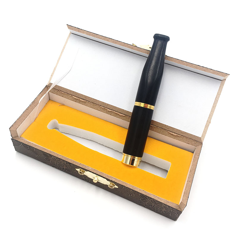 Double filter CIGARETTE HOLDER Old-fashioned Cycle Type Men's Hand Woody Cigarette Cigarette Holder Filter Type Father's Day Gift